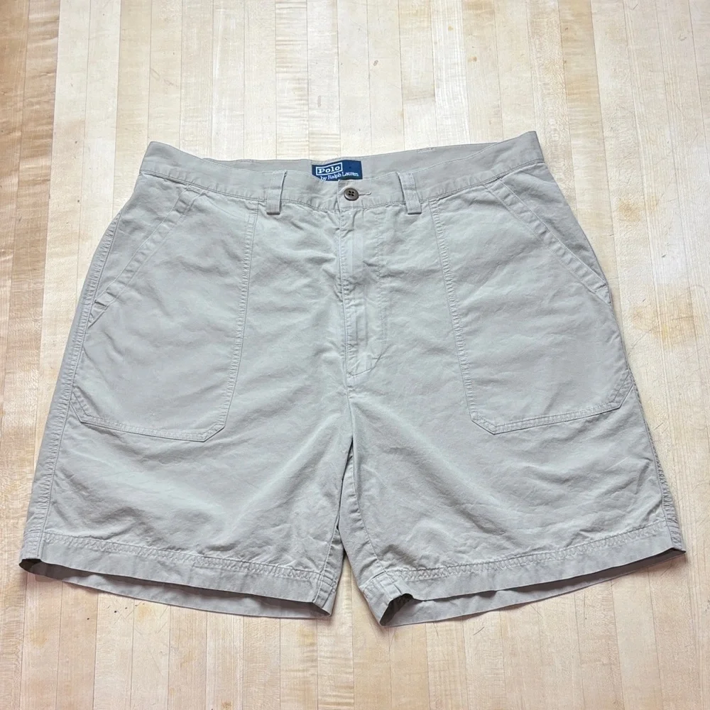 VTG‎ Polo Ralph Lauren Shorts Men's Size 38 Khaki Chino Preppy